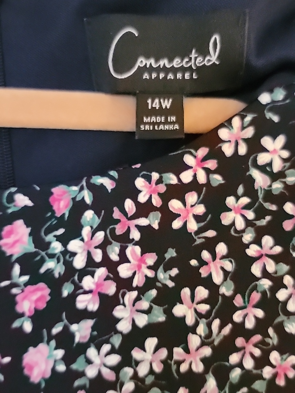 Connected Apparel 14w Dress Floral Pattern - Picture 3 of 5